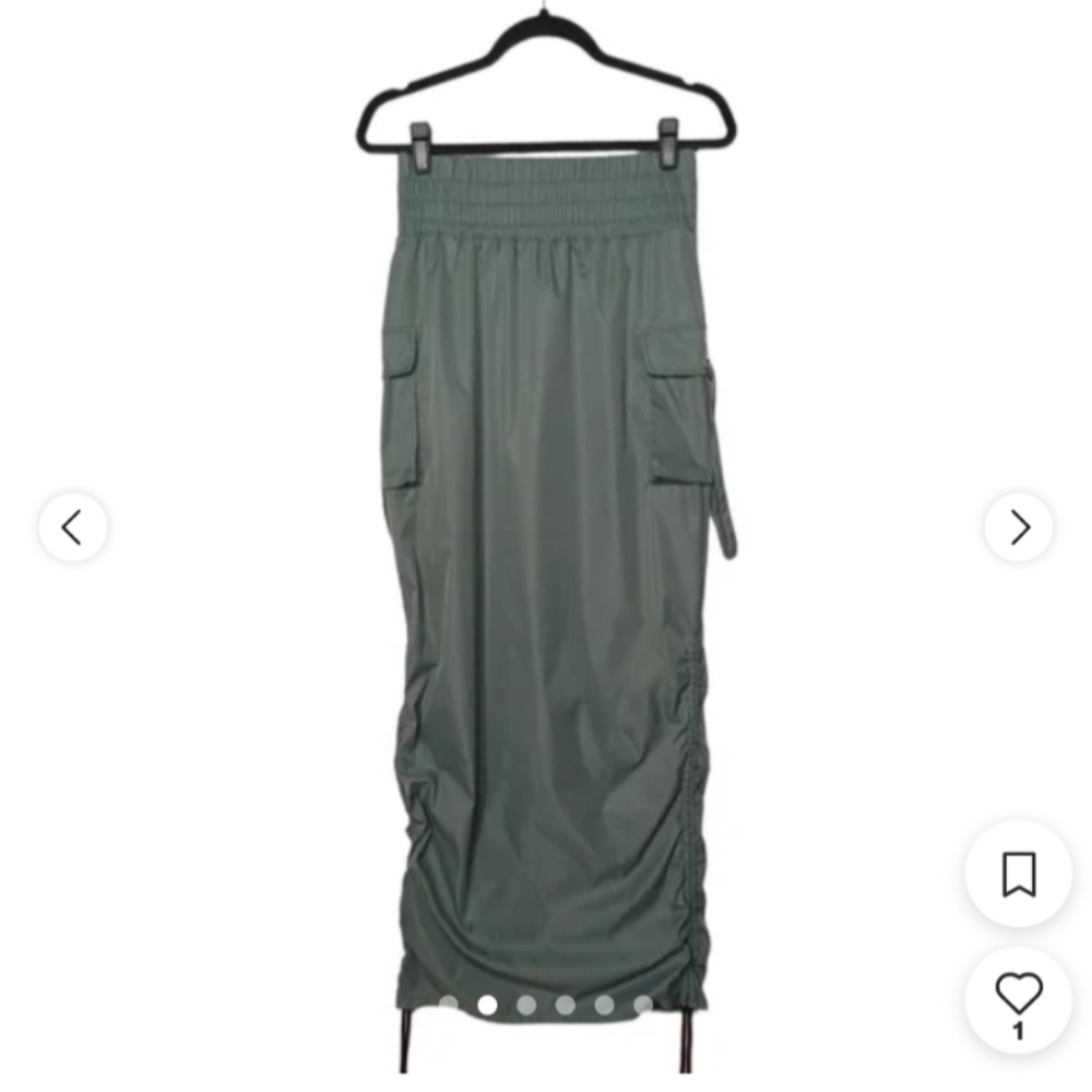 Dolls Kill Green Cargo Midi Skirt | Size L - Picture 2 of 7